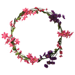 Mia® Flower Halo Headband Hair Accessory - pink and purple wild flowers - by #MiaKaminski #Mia #MiaBeauty #Beauty #Hair #HairAccessories #headbands #lovethis #love #life #woman #flowerhalo #festivals #coachella