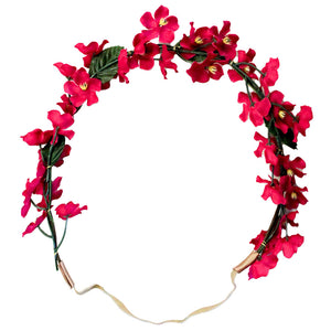 Mia® Flower Halo Headband Hair Accessory - red and purple flowers - by #MiaKaminski #Mia #MiaBeauty #Beauty #Hair #HairAccessories #headbands #lovethis #love #life #woman #flowerhalo #festivals #coachella