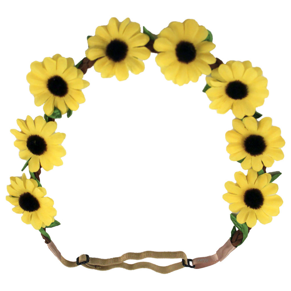 Mia® Flower Halo Headband - Yellow Daisies - by #MiaKaminski of #Mia #Beauty #hair #MiaBeauty #hairaccessories #headband #flowerhaloheadband #pretty #coachella #festivals #easter #spring #lovethis #woman #girl #life 