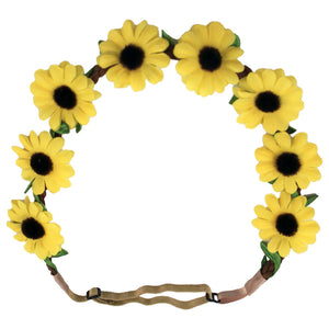 Mia® Flower Halo Headband - Yellow Daisies - by #MiaKaminski of #Mia #Beauty #hair #MiaBeauty #hairaccessories #headband #flowerhaloheadband #pretty #coachella #festivals #easter #spring #lovethis #woman #girl #life 