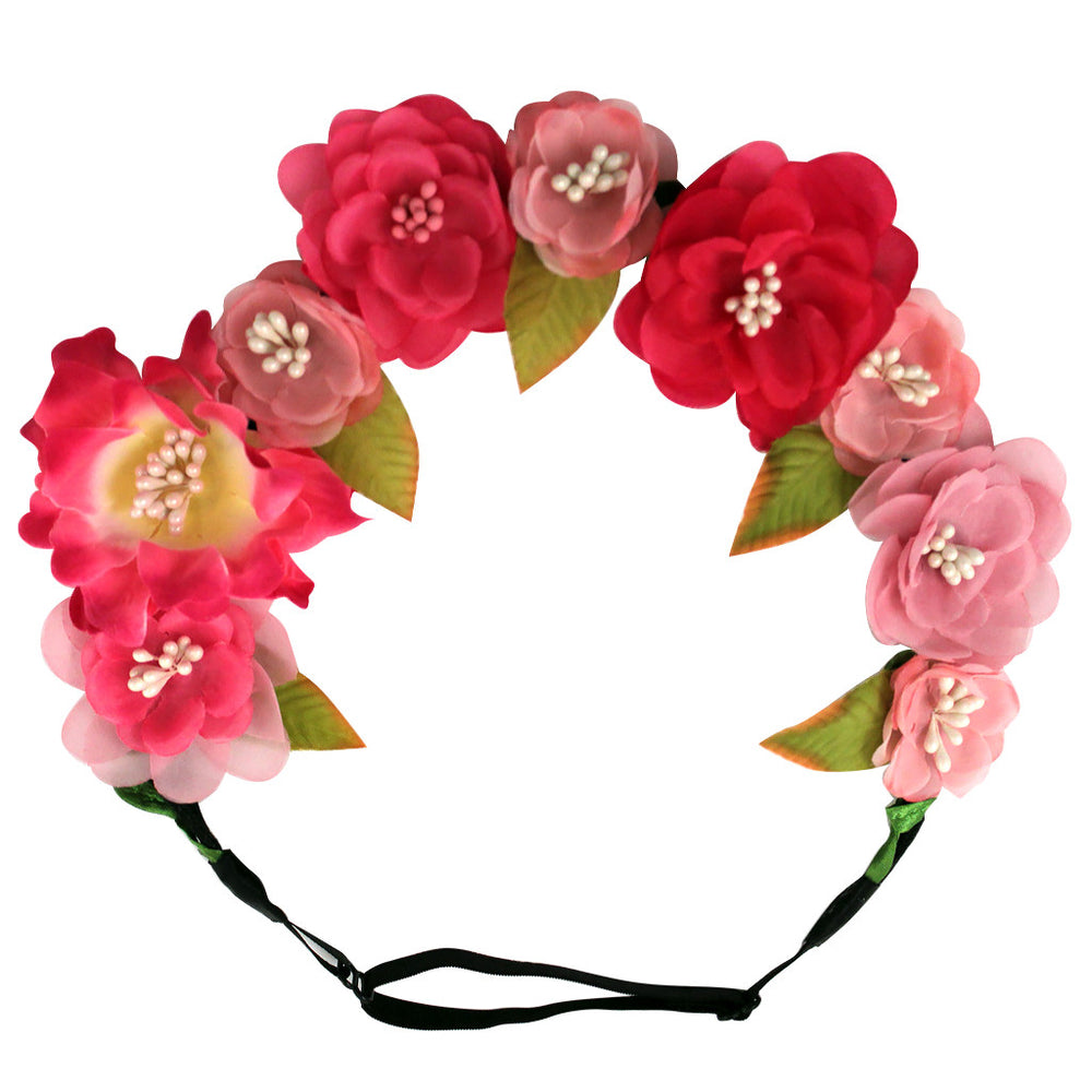 Mia® Flower Halo Headband Hair Accessory - pink flowers - by #MiaKaminski #Mia #MiaBeauty #Beauty #Hair #HairAccessories #headbands #lovethis #love #life #woman #flowerhalo #festivals #coachella
