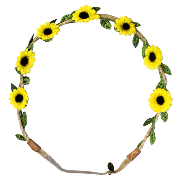 Mia® Flower Halo Headband Hair Accessory - yellow Daisies - by #MiaKaminski #Mia #MiaBeauty #Beauty #Hair #HairAccessories #headbands #lovethis #love #life #woman #flowerhalo #festivals #coachella