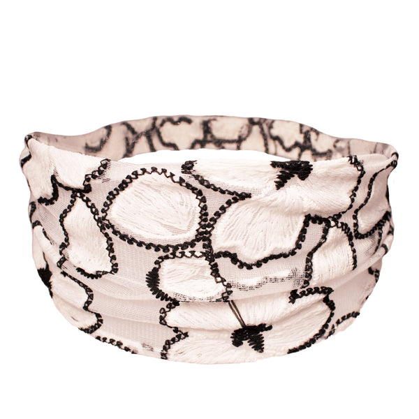 Lace Headwrap - White Flowers