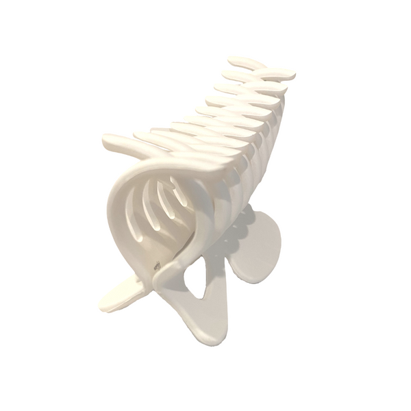 Mia Beauty Large Jaw Clamp matte white chamber view