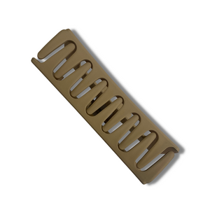 Mia Beauty Rectangular Jaw Clamp in matte taupe beige color - bottom view