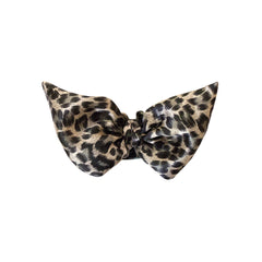 Mia® Leopard Bow Cloth Covered Jaw Clamp - silver gray color leopard print - #MiaKaminski #Mia #MiaBeauty #Beauty #Hair #HairAccessories #barrettes #hairclips  #jawclampsforhair #lovethis #love #life #bows #hairbows