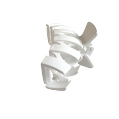 Mia Beauty Zigzag Jaw Clamp matte white on side view