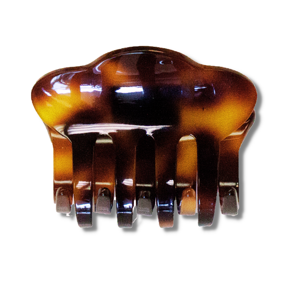 Mia Beauty Medium Size Acrylic Jaw Clamp in Tortoise Brown color