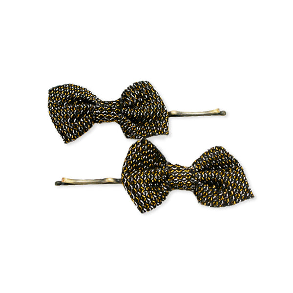 Mia® Bobby Pins - metallic mesh bows 2 pieces - #Mia Kaminski of Mia Beauty