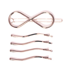 Mia® Infinity Clip and Wavy Bobby Pins - silver color - 5 pieces - designed by #Mia Kaminski of Mia Beauty