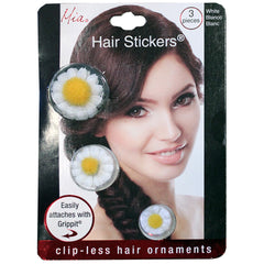 Mia® Hair Stickers® - White Daisies - invented by #MiaKaminski of Mia Beauty