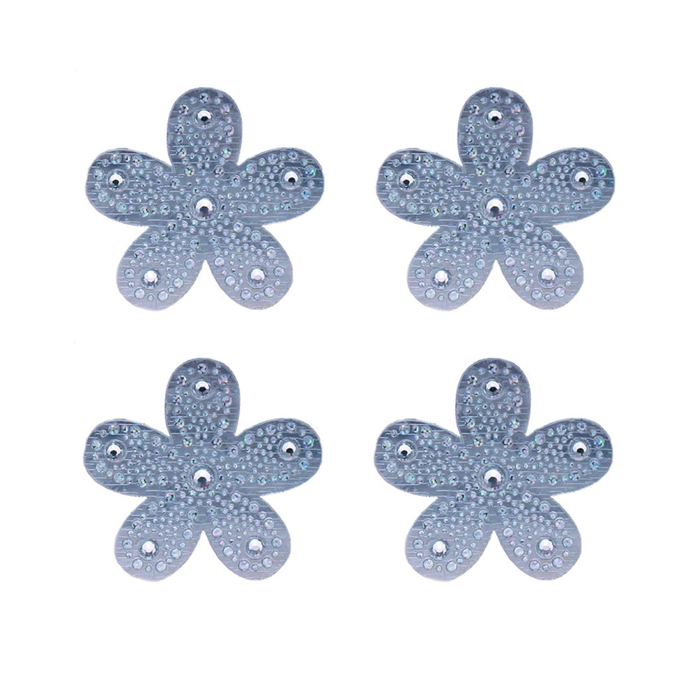 Mia Hair Stickers® - mini Silver Flowers - #MiaKaminski of Mia Beauty