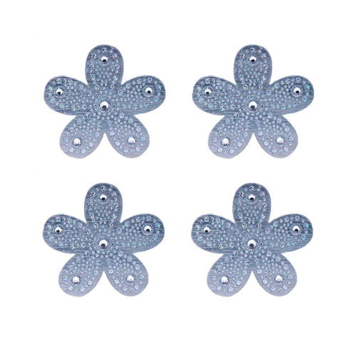Mia Hair Stickers® - mini Silver Flowers - #MiaKaminski of Mia Beauty