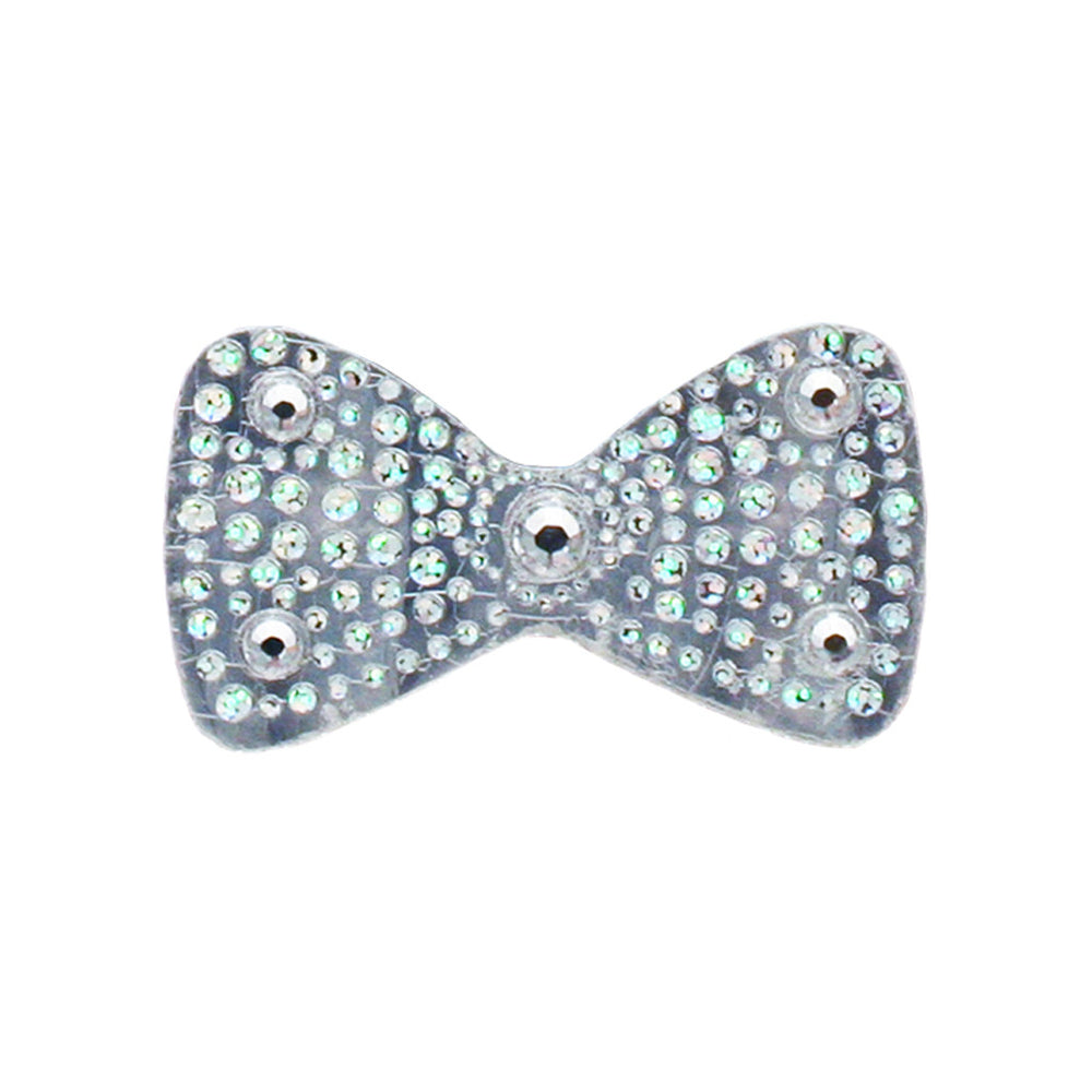 Mia Hair Stickers® - large Silver Bow - #MiaMinnelli of Mia Beauty - 1