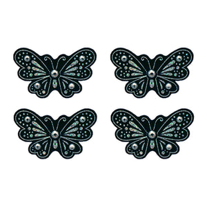 Mia® Hair Stickers® - mini Black Butterflies - black color - invented by #MiaKaminski of Mia Beauty