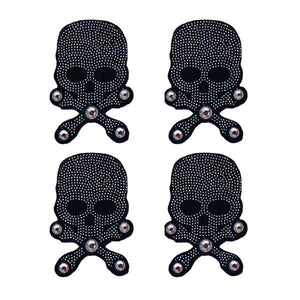 Mia® Hair Stickers® - mini Black Skull with Crossbones - Mia Beauty - #MiaKaminski