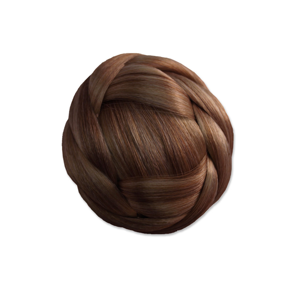 Mia® Clip-n-Bun® - light brown color - 1 piece - designed by #Mia Kaminski of Mia Beauty #MiaBeauty #Mia #Beauty #HairAccessories #SyntheticWigHair #buns #bunstylingtools