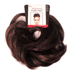 Mia® Fluffy Hair Ponywrap on packaging - dark brown color - by #MiaKaminski of #MiaBeauty