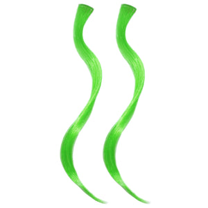 Mia® Clip-n-Color® hair extensions on a clip - 2 pieces - #MiaKaminski of #MiaBeauty #extesnions - green color