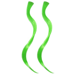 Mia® Clip-n-Color® hair extensions on a clip - 2 pieces - #MiaKaminski of #MiaBeauty #extesnions - green color