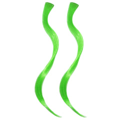 Mia® Clip-n-Color® hair extensions on a clip - 2 pieces - #MiaKaminski of #MiaBeauty #extesnions - green color