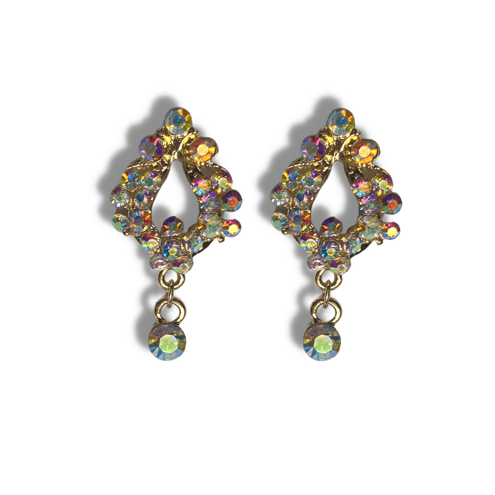 Mia Beauty Rhinestone Chandelier Earrings front view