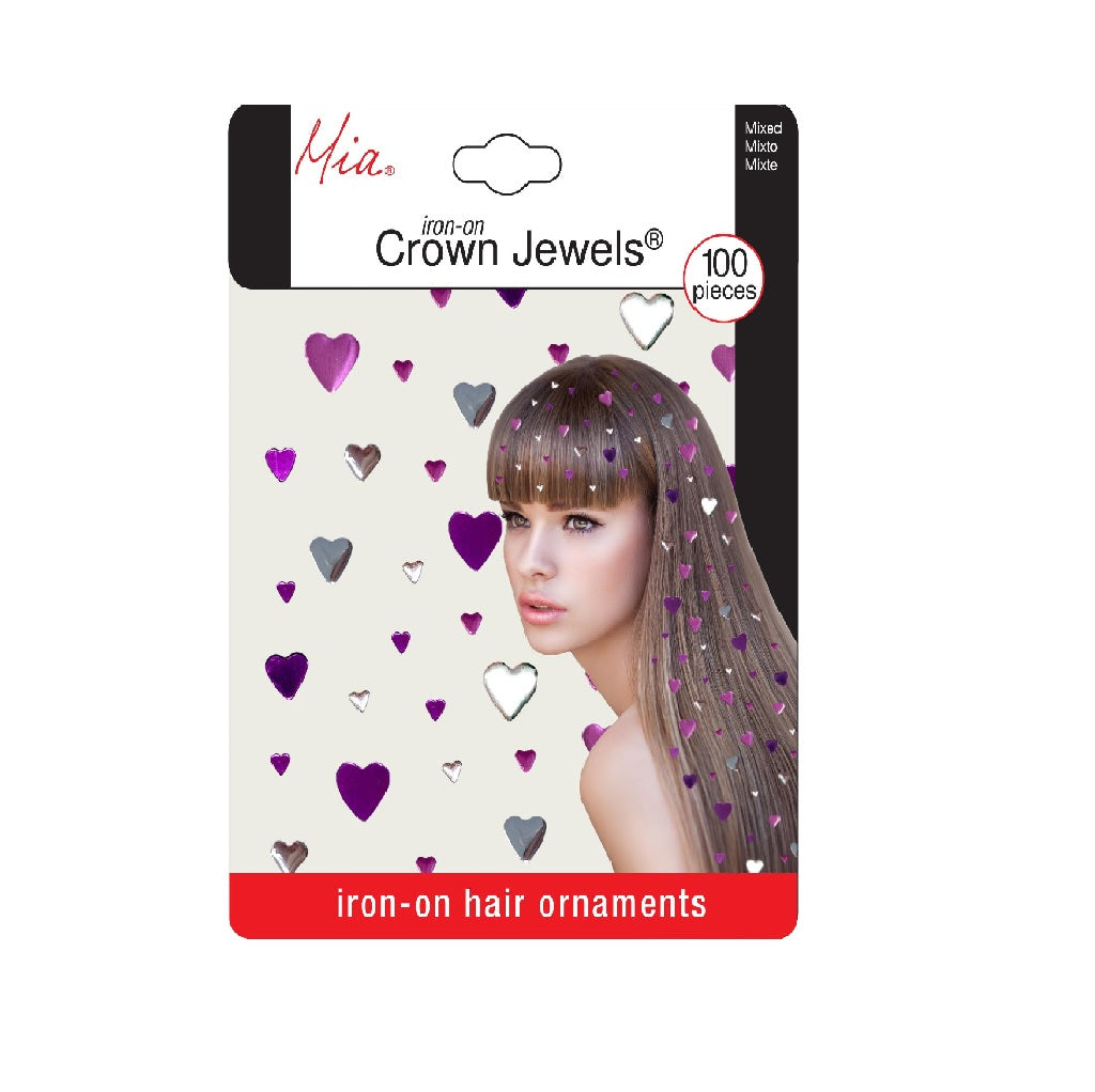 Mia® Crown Jewels® - Mirrored Hearts - Pink, Purple, Silver - designed by #MiaKaminski of Mia Beauty 