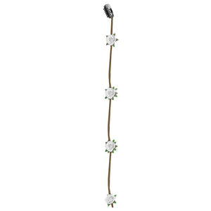 Mia® Clip-n-Flowers™ - Extension clip - white color - designed by #MiaKaminski of #MiaBeauty