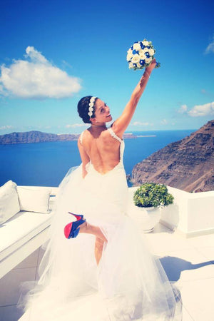 Mia® Embellished headband worn on a customer in Greece - designed by #MiaKaminski of #MiaBeauty