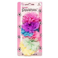 Mia® Girl Squishies™ - terrycloth hair ties with flowers - shown on packaging - assorted pastel colors - designed by #MiaKaminski of #Mia #Beauty #hair #hairaccessoriesforkids #ponytail #ponytalholders #love #popular #cutehairaccessories