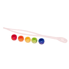 Mia® Girl Hair Beads - 5 beads shown  and threader - assorted rainbow colors - designed by #MiaKaminski of Mia Beauty