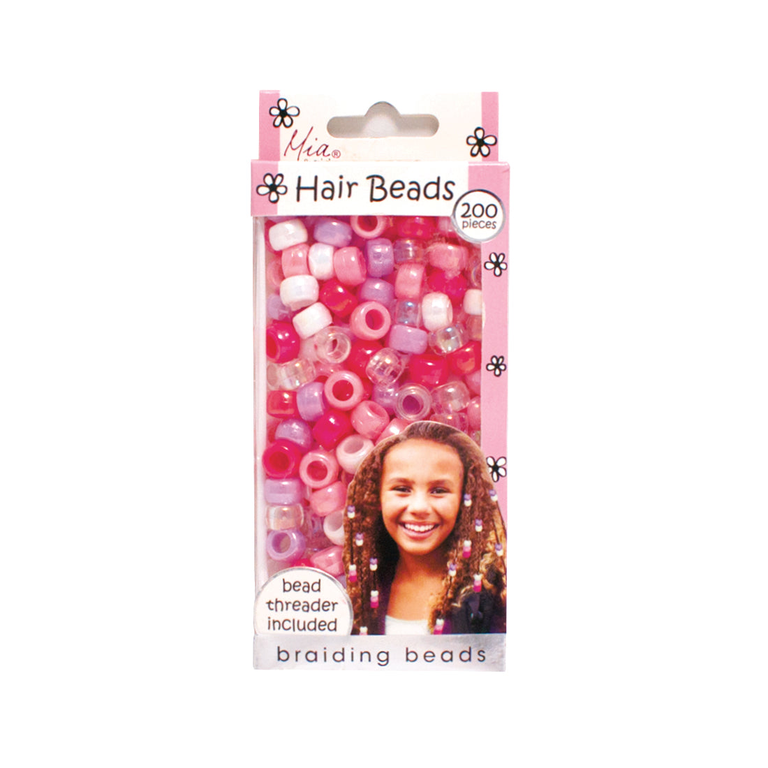 Mia® Girl Hair Beads - 200 beads shown in packaging - assorted rainbow colors - designed by #MiaKaminski #Mia #MiaBeauty #Beauty #Hair #HairAccessories #lovethis #love #life #woman #hairbeads #ethnichair #jamaicanhair