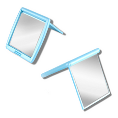 Storus 2-Faced Compact Mirror in blue color both mirror sides shown
