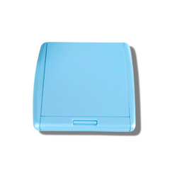 Storus 2-Faced Compact Mirror in blue color shown closed