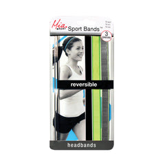 Sport Bands™ Reversible - Black/White, Lime/Green, Charcoal/Lime - Mia Beauty