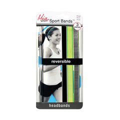 Sport Bands™ Reversible - Black/White, Lime/Green, Charcoal/Lime - Mia Beauty
