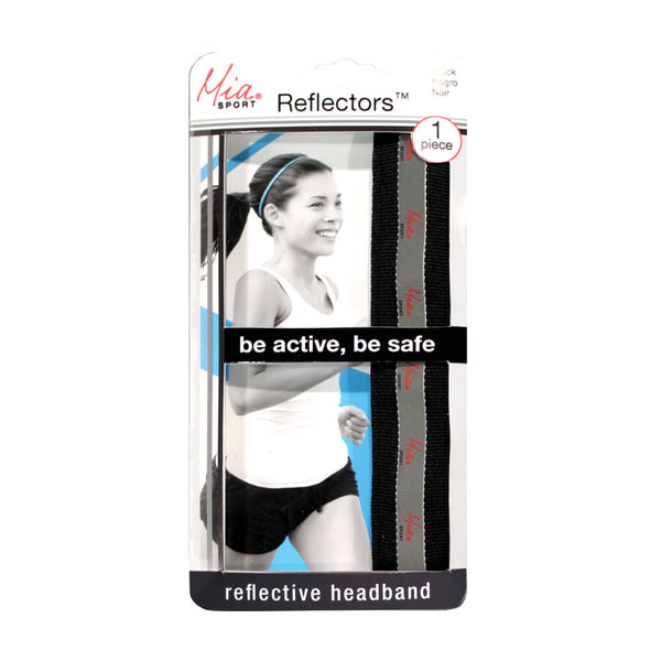 Mia® Sport Reflector Headband - Black