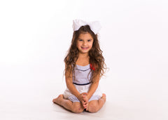 Mia® Spirit Grosgrain Ribbon Bow Barrette - large size - white color - #EllaOnBeauty - designed by #MiaKaminski of Mia Beauty