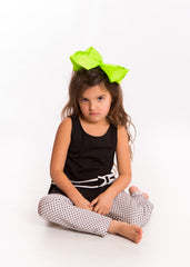 Mia® Spirit Grosgrain Ribbon Bow Barrette - large size - lime green color on #EllaOnBeauty - designed by #MiaKaminski of Mia Beauty