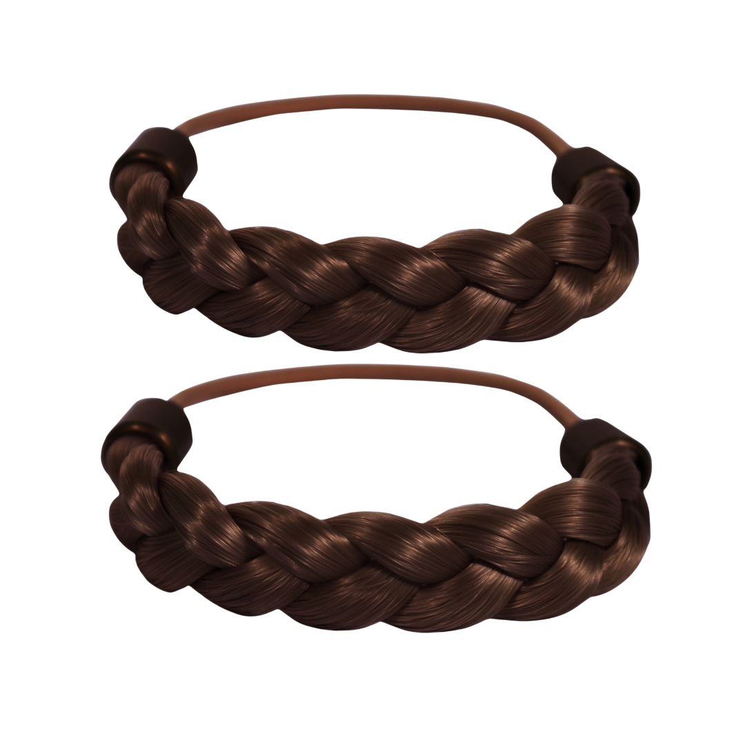 Mia® Braided Tonytail® ponytail wrap made of synthetic wig hair - patented - medium brown - invented by #MiaKaminski CEO of Mia® Beauty