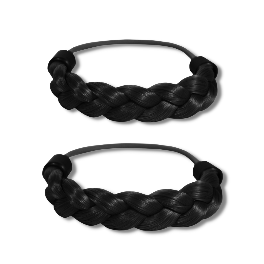 Mia® Braided Tonytail® ponytail wrap made of synthetic wig hair - patented - black - invented by #MiaKaminski CEO of Mia® Beauty