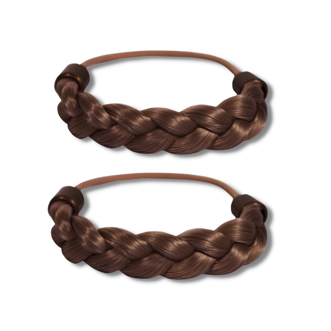 Mia® Braided Tonytail® ponytail wrap made of synthetic wig hair - patented - light brown - invented by #MiaKaminski CEO of Mia® Beauty