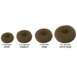 Mia® Bun Ease® - brown color - sizes shown - Mia® Beauty #MiaKaminski #buns