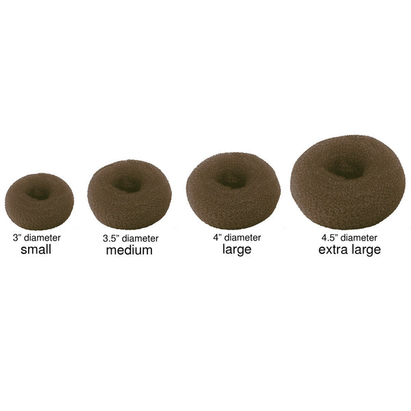 Mia® Bun Ease® - brown color - sizes shown - Mia® Beauty #MiaKaminski #buns
