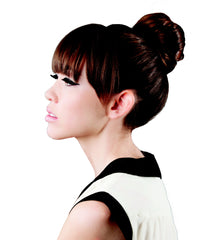Mia® Bun Ease® - brown color - shown as a top know in models hair - Mia® Beauty #MiaKaminski