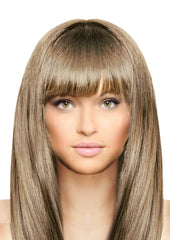 Mia® Clip-n-Bangs® - Blonde Color - designed by #MiaKaminski of #MiaBeauty - shown on model