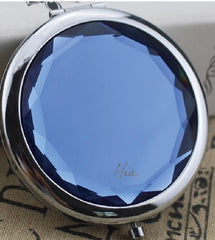 Mia® Jeweled Compact Mirror - blue color rhinestone - invented by #MiaKaminski #MiaBeauty #Mia #beauty #Mirrors