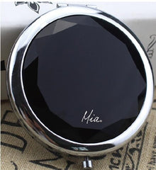 Mia® Jeweled Compact Mirror - black color rhinestone - invented by #MiaKaminski #MiaBeauty #Mia #beauty #Mirrors