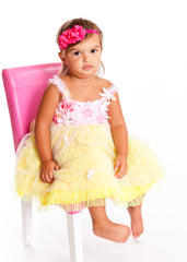 Mia® Baby Chiffon Flower Headband - #EllaOnBeauty modeling hot pink headband and hot pink flowers - invented by #MiaKaminski #MiaBeauty #Mia #Beauty #Baby #hair #hairaccessories #hairclips #hairbarrettes #love #life #girl #woman 