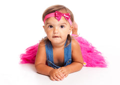 Mia® Baby Sequins Bow Headband - hot pink color - shown on model #EllaOnBeauty - invented by #MiaKaminski #MiaBeauty #Mia #Beauty #Baby #hair #hairaccessories #headbands #babyheadbands #hairaccessoriesforgirls #hairclips #hairbarrettes #love #life #girl #woman